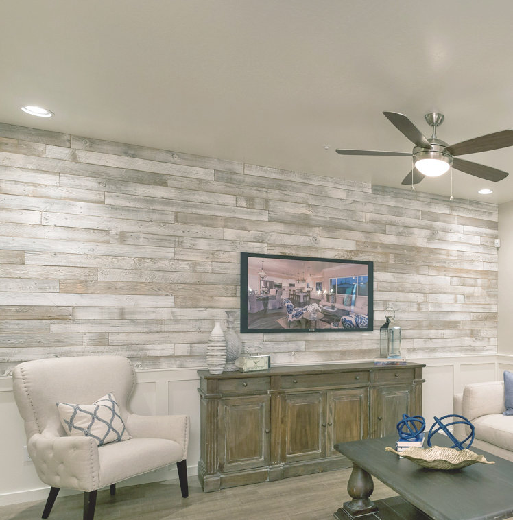 Centennial Woods 5" Solid Reclaimed Wood Wall Paneling in Sundance